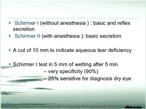 schirmer test without anesthesia